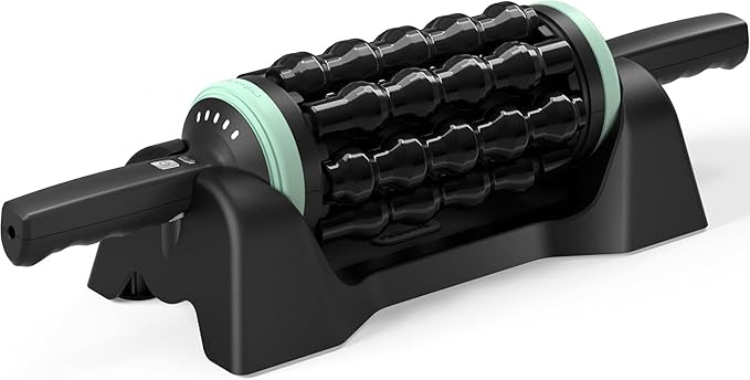 Rolling Percussive Massager, Percussive Therapy, Whole Body Relief, Deep Tissue and Muscle Recovery, Hands-Free Base