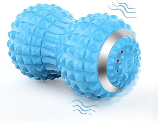 Vibrating Massage Ball for Pain Relif, Mobility Ball for Physical Therapy and Workout Recovery, Deep Tissue Myofascial Release Tools - Back, Shoulder & Foot Muscle Massager (Blue)