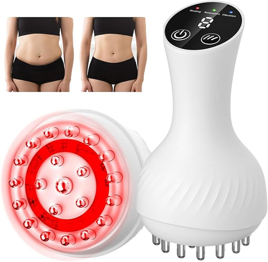 Lymphatic Drainage Massager & Anti Cellulite Massage Tool,New Lymphatic Massager,Helps Reduce Stretch Marks & Cellulite，for Belly, Arms & Legs,Body Sculpting Machine with Heat & Vibration