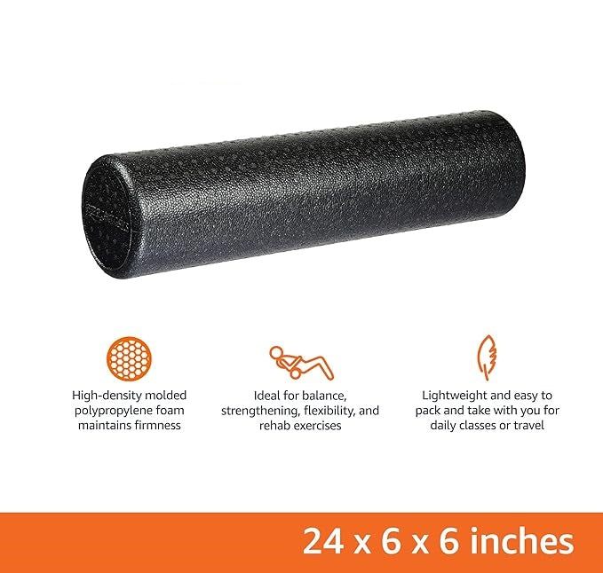 Basics High Density Foam Roller for Exercise and Recovery